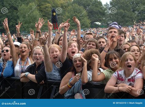 Music festival crowd editorial image. Image of excitement - 30163310