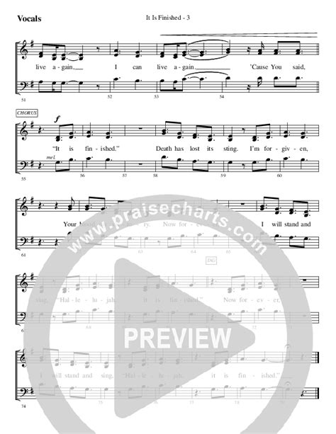 It Is Finished Sheet Music Pdf Worshipteam Tv Praisecharts