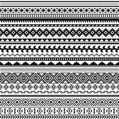 Border Decoration Seamless Patterns Set On White Vector Image