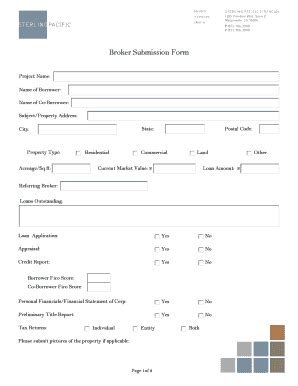 Fillable Online Broker Submission Form Fax Email Print PdfFiller