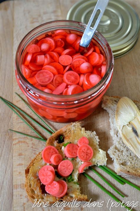 Pickles de légumes au vinaigre Une aiguille dans l potage