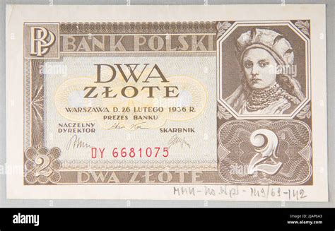 Banknote For Zlotys The Republic Of Poland Bank Polski