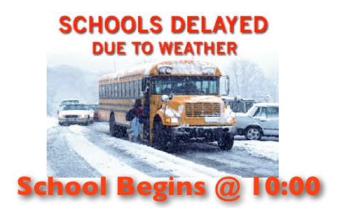 Two Hour School Delay Wednesday White Oak Primary School