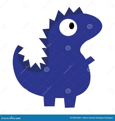 Blue Dinosaur Vector | CartoonDealer.com #55266439