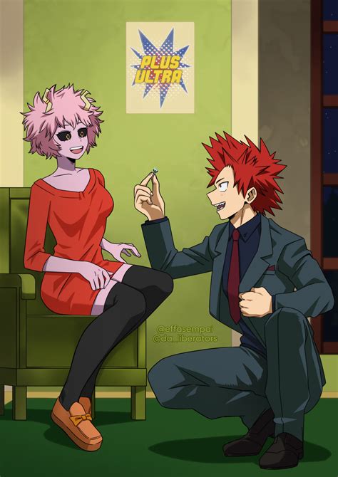 Bnha Kirimina Mina Ashido X Eijiro Kirishima By Effasempai On Deviantart