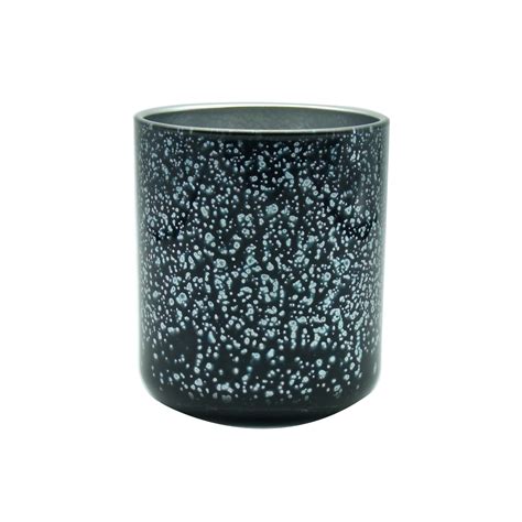 Iridescent Ombre Lustre Color Glass Candle Jars Concrete Candle Holder Vessels Vapor Deposition