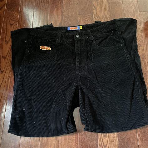 Black Empire Corduroy Jeans Baggy Fit Dm With Depop