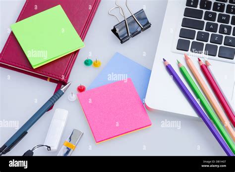 Set Of Office Supply Stock Photo Alamy