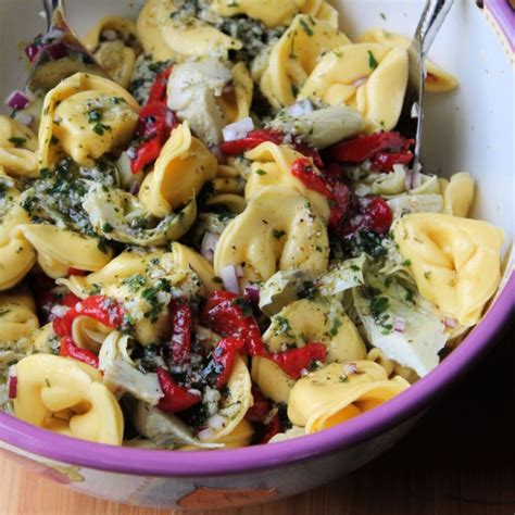 Lemon Garlic Tortellini Pasta Salad With Artichokes Foody Schmoody Blog