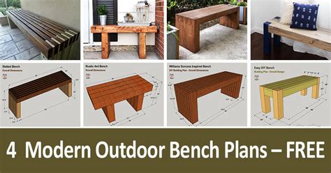 4 DIY Outdoor Bench Plans FREE For A Modern Garden Under 45