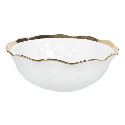 Centro De Mesa Decorativa Taza Blanca Borde Dorado