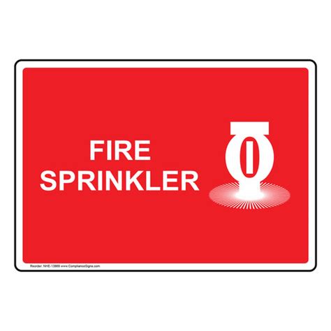 Fire Safety Equipment Fire Sprinklers Sign Fire Sprinkler