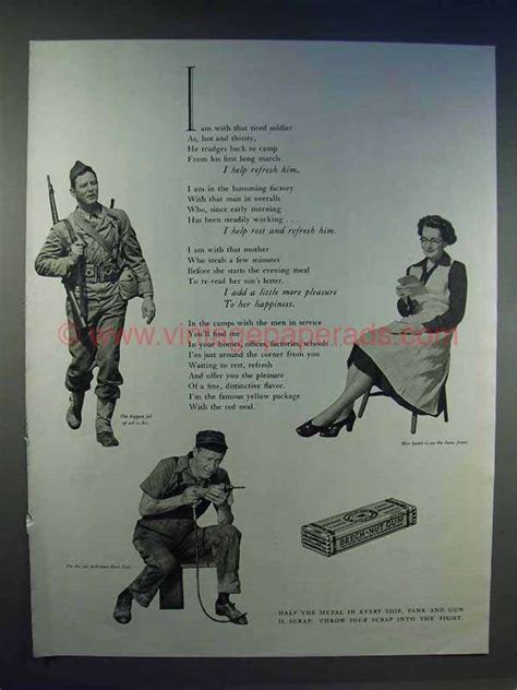 1942 Beech Nut Gum Ad I Am With That Tired Soldier Bigee00