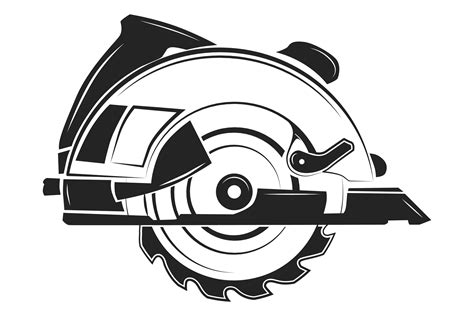 Circular Saw Icon Metal Tool With Disc Graphic By Microvectorone