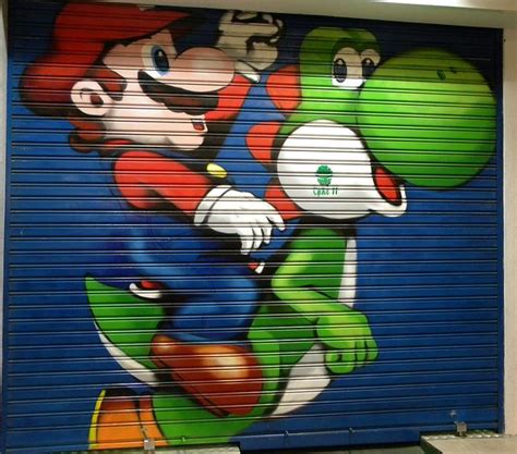 Super Mario Bros Y Yoshi Street Art Graffiti Art