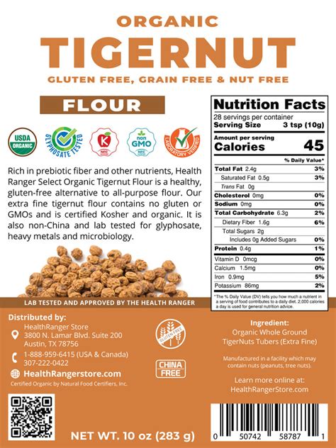 Organic Tigernut Flour 10oz 283 G Gluten Free Grain Free And Nut