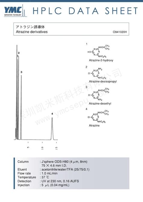 液相色谱法检测阿特拉津衍生物 深圳凯米斯科技有限公司