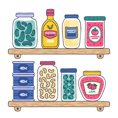 Free Vector Hand Drawn Pantry