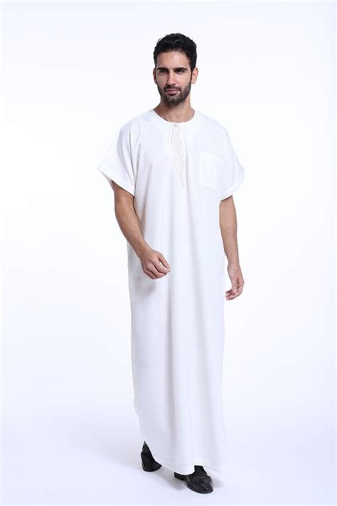 Man Dubai Saudi Thobe Robe Islamic Muslim Jubba Arabic Kaftan Abaya