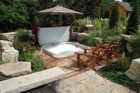 Awesome In Deck Jacuzzi Setup Jacuzzi Hot Tub Outdoor Furniture Sets