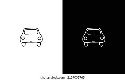 Car Outline Handdrawn Illustration White Black Stock Vector (Royalty Free) 2139035765 | Shutterstock