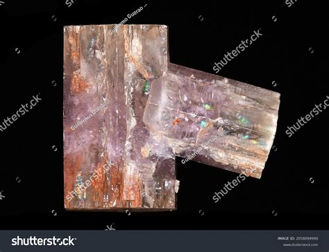 Aragonite Crystal Twinning Second Most Common Stock Photo