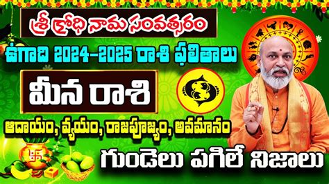 Ugadi Rasi Phalalu 2024 Meena Rashi 2024 To 2025 Ugadi Panchangam