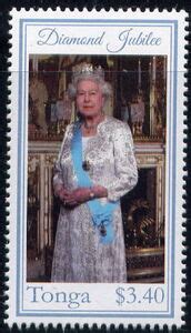 Stamp Queen Elizabeth II Tonga 60th Anniversary Of The Accesion Of