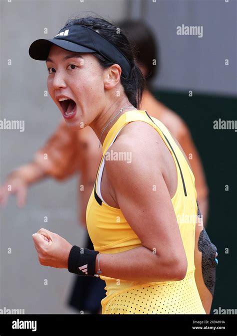 Paris France Th May Wang Xinyu Of China Reacts During The