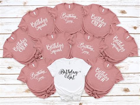 Birthday Group Shirts Birthday Crew Shirts Birthday Squad Etsy