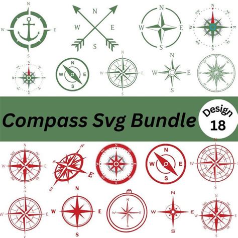 Beautiful Scenic Route Compass Svg Bundle Camping Compas Png Bundle