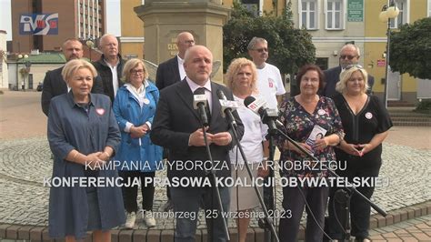 KAMPANIA WYBORCZA W TARNOBRZEGU KONFERENCJA PRASOWA KOALICJI