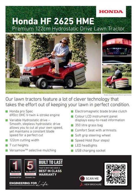 Honda Hf Hme Cc Lawn Tractor Steam Moorland Garden Centre