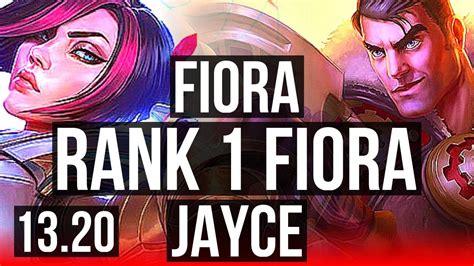 Fiora Vs Jayce Top Rank 1 Fiora 11 1 6 1 9m Mastery 1200 Games