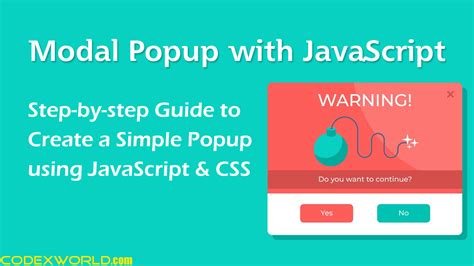 Create Simple Modal Popup Using JavaScript And CSS CodexWorld