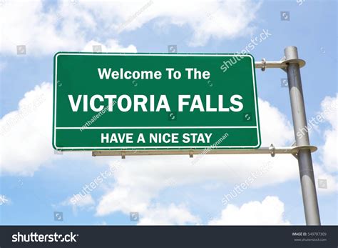 Green Overhead Road Sign Welcome Victoria Stock Photo 549787309