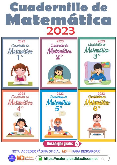 Cuadernillo De Matemática 1° Al 6° Primaria 2023