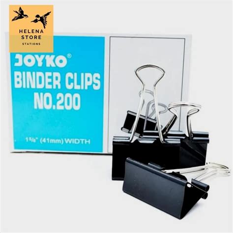 Jual HELENA PERBOX 12 PCS Joyko Binder Clips No 200 Penjepit