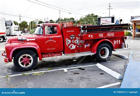 Old V Ford Fire Truck South Carolina Usa Editorial Stock Photo Image