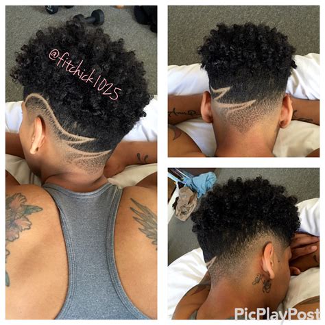 Black Women Tapered Back Hair Cut - Wavy Haircut