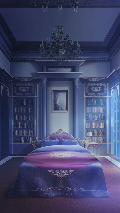 Luxury Fantasy Bedroom with Bookshelf