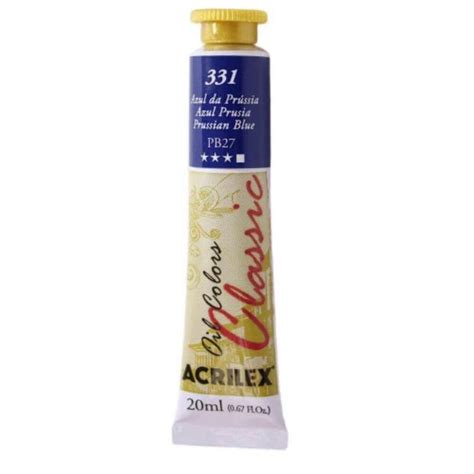 Tinta Leo Oil Classic Ml Azul Da Pr Ssia Acrilex Tinta A