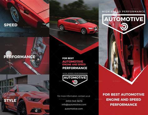 Sporty Automotive Brochure Design Template In PSD Word Publisher