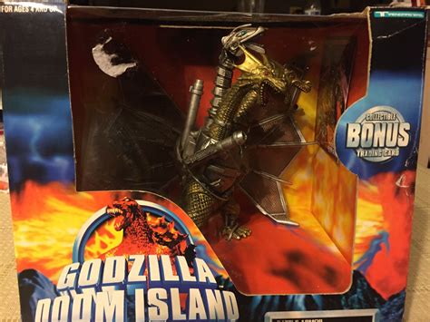 Trendmasters Godzilla Doom Island Mecha King Ghidorah Vs Dinosaurs Set ...