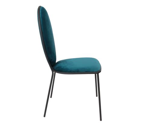 Lot De Chaises En Velours Louis Bleu Emeraude Chaise But