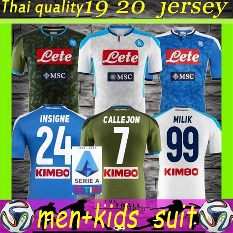 2021 2020 Napoli Home Blue Soccer Jersey 19/20 Naples Away Green Soccer ...