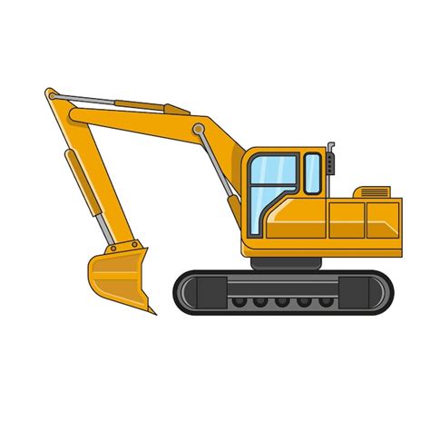 Premium Vector Excavator Isolated On White Background