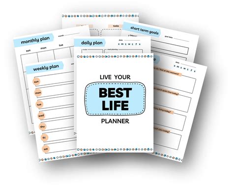 Live Your Best Life Planner Template Powered By Thrivecart