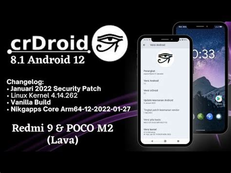 Review Custom Rom CRDROID 8 1 Android 12 Redmi 9 9prime Poco M2