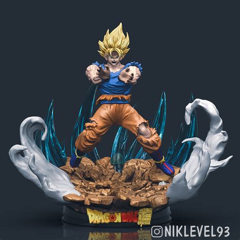 Stl File Son Goku Super Saiyan Dragon Ball・model To Download And 3d